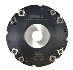 Фреза насадная Dimar 7210071 паз 4x55мм D180 Z8+8 сменные ножи посадка 30