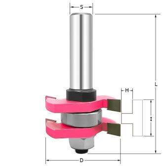 Фреза для шиповых соединений с подшипником Z=2 D=41x19.2x74 h=9.5 k=6.4 S=12 PROCUT 609211P (L1-74 мм, L2-19.2 мм, D1-41 мм, D2-12 мм)