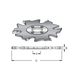 Фреза WPW NBC6010 ламельная Z6 D100 паз 4мм посадка 22 мм крепление винтами
