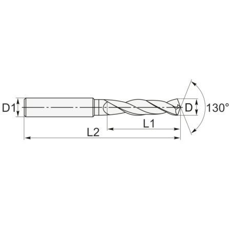Сверло твердосплавное по алюминию DJTOL DN3D033