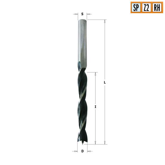 Сверло SP 15x100x160 Z=2 S=10 RH CMT 517.150.31