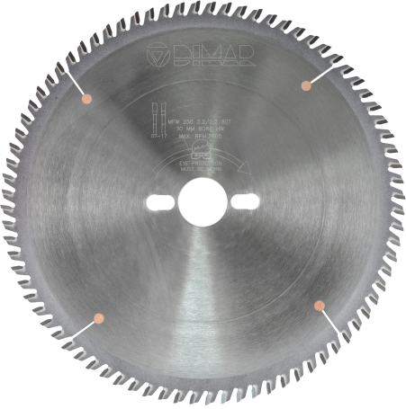 Пила Dimar 90105706  поперечный рез D250x30x3,2 Z80