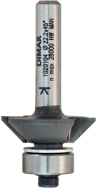 Фреза Dimar 1020103 фаска угловая 45° D22,2x6,3 L47 подшипник, хвостовик 6