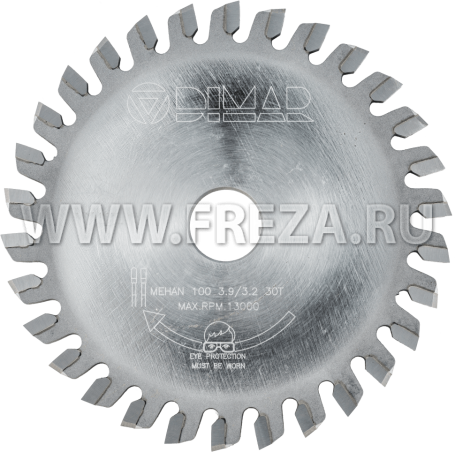 Пила Dimar 9020063A для алюминиевых стержней D115x22,2x3,9 Z30 ручные машины УШМ