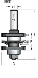 Фреза сменная WPW RGD5000 для комплекта RGD мебельный фасад D41 высота 6,3 глубина профиля 9,5