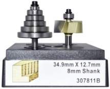 Фреза четвертная c набором подшипников (нижн. подш.) Z=2 D=34.9x12.7x56 S=8 ARDEN 307811B
