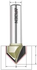 Фреза пазовая V-образная 90º D=12.7х12.7x64 S=6 ARDEN 200622