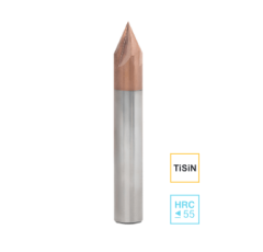 Фасочная твердосплавная фреза HRC 55, TiSiN 8х60°х4F RODMIX 18000806004