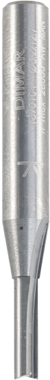 Фреза Dimar 1870104 пазовая  Z2 для пластика D3,15x12,7 L50 хвостовик 6,35 (L1-50 мм, L2-12.7 мм, D1-3.15 мм, D2-6.35 мм)