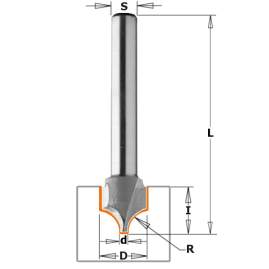 Фреза CMT-PRO профильная R=5 (Псевдофиленка) (A) S8 D10 I10 L50 965.0510