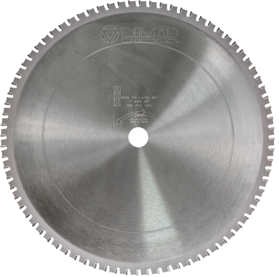 Пила Dimar 90210105 по стали D355x25,4x2,4 Z80 сухой рез