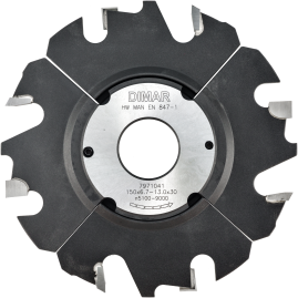 Фреза насадная Dimar 7971041 паз регулируемый 6,7-13,0x30мм D150 Z4+4 посадка 30
