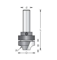 Фреза Dimar 1272043 радиусная V широкая R3 врезная D19,1x10 L51 хвостовик 6
