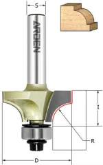 Фреза кромочная колевочная (нижн. подш. 9,5 мм) R3 18,7х12,7 мм S=8 мм Z=2 ARDEN 302812