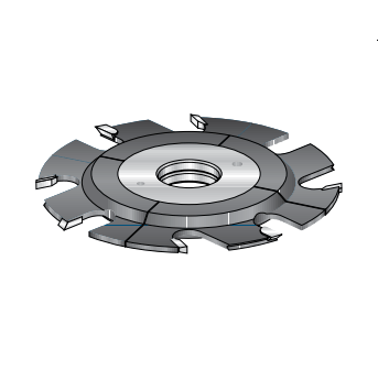 Фреза насадная Dimar 7971701 паз регулируемый 7,5-14x35мм D150 Z4+4 посадка 30 (L1- мм, L2-7.5 мм, D1-150 мм, D2-30 мм)