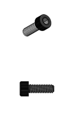 Винт WPW BR40120 M 4 x 12mm  под шестигранный ключ KEY03.0