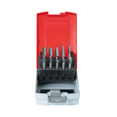 Набор из 10 шт. твердосплавных борфрез, двойная насечка (A06, A10, C06, C10, D08, F10, L06, L10, E10, H06) RODMIX 2100006001