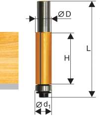 Фреза кромочная прямая ф12,7х25мм хв 8мм Энкор 10523