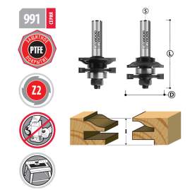 Комплект фрез для мебельной обвязки D=41.3 I=23 L=74 S=12 991.2301.12 Woodwork