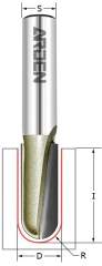 Фреза пазовая круглый нос (пальчиковая) R=7.94 D=15.88x31.75x64 S=8 ARDEN 204833