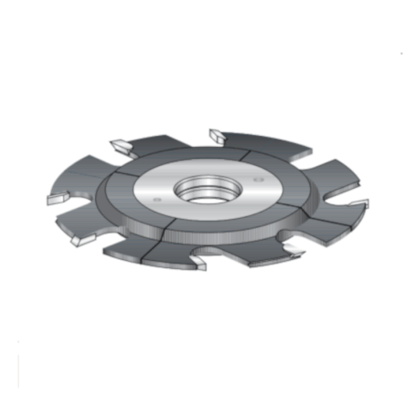 Фреза насадная Dimar 7976301 паз регулируемый 7,2-14x50мм D250 Z8+8 посадка 30 (L1- мм, L2-7.2 мм, D1-250 мм, D2-30 мм)