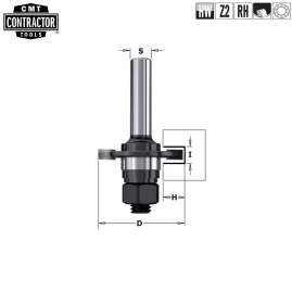 Фреза концевая CMT-contractor пазовая Z2 с державкой (подш. и гайка) S=8 D=40x6 K922-360A
