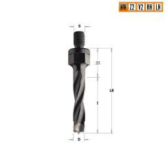 Сверло HW для присадочного станка 12x43x63 Z=2+2 S=M10 LH CMT 346.120.12