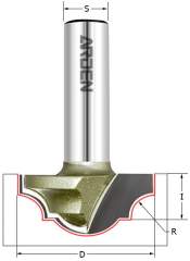Фреза "Гусёк" (псевдофилёнка) Z=2  D=34.9x15x55 S=12 ARDEN 222221A