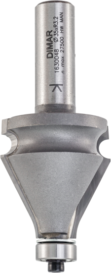 Фреза Dimar 1630049 боковина поручня классика D35x37 L86 подшипник, хвостовик 12 (L1-86 мм, L2-37 мм, D1-35 мм, D2-12 мм)