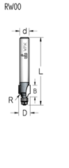 Фреза WPW RW00163 радиусная R1,6 D8 B7 микроподшипник хвостовик 6