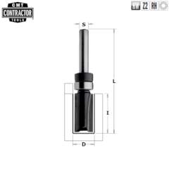 Фреза концевая CMT Contractor обгонная (верх. подш.) S=8 D=16х25,4 Z=2 K911-160B