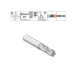 Фреза концевая твердосплавная по металлу Schwarzmaier PMK9.z4.10.22.72.3538.F020 TiAlN