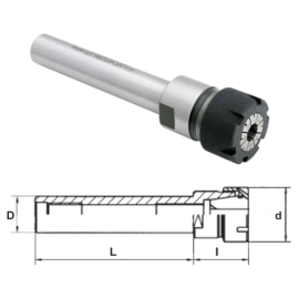 Удлинитель цанги (фрезы) ER25M20-150