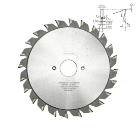Пильный диск с PCD зубьями 120x2,8/3,6x20 Z=12+12 Woodwork 20.120.24