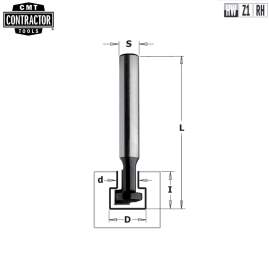Фреза концевая CMT-contractor (Т-образный паз) S=8 D=4,8/9,5x11x48 K950-095