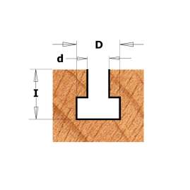 Фреза концевая CMT-contractor (Т-образный паз) S=8 D=4,8/9,5x11x48 K950-095