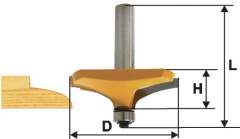 Фреза фигирейная горизонтальная Ф63,5Х19 мм, хвостовик 12 мм Энкор 46572