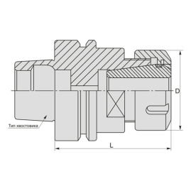 Патрон цанговый HSK63F-ER32-70 RH DIN 6499