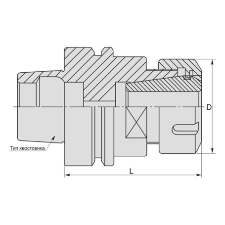 Патрон цанговый HSK63F-ER32-70 RH DIN 6499