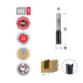 Фреза пазовая с врезным зубом D=12mm I=38mm S=12mm Z1+1 913.1238.12 Woodwork