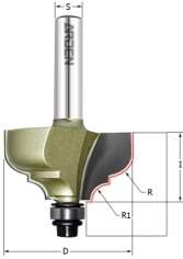 Фреза фасочная (Классика) (нижн. подш.) R=6.35 D=38.1x17.5x60 S=8 ARDEN 311831A