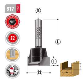 Фреза прямая в врезным зубом D=25,4 I=10 L=51 S=8мм Woodwork 917.2510.08