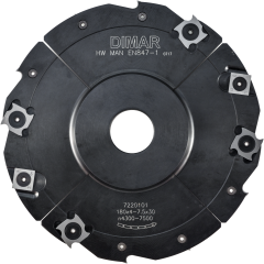 Фреза насадная Dimar 7220101 паз 4,0-7,5x40мм D180 Z8+4 сменные ножи посадка 30