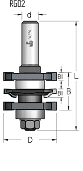 Фреза WPW RGD2002 мебельный фасад без настройки римский D41 B22 подшипник хвостовик 12_S,RGD2002 (L1-84 мм, L2-41 мм, D1-41 мм, D2-12 мм)