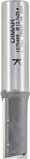 Фреза Dimar 1075469 пазовая D12,7x25,4 L66,7 Z2 хвостовик 12 (L1-66.7 мм, L2-25.4 мм, D1-12.7 мм, D2-12 мм)