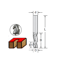 Фреза WPW SCC351278 компрессионная монолит Z3+3 D12,7 B32 L76 хвостовик 12,7