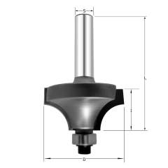 Фреза радиусная с полками (Калёвка) R=4.8 D=22.2x12.7x54 S=8 PROCUT 212.212254
