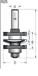 Фреза WPW RGD5002 мебельный фасад без настройки прямой D41 B22 подшипник хвостовик 12
