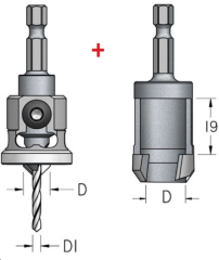 Комплект зенковки пробочник WPW PL41005 D10 универсальные сверла 3.2,3.6,4,4.4 хвостовик 8