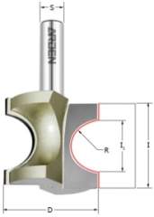 Фреза "бычий нос" (Катушка) Z=2 R=12.7 S=12 D=41.3x34.13 I1=25.4. L72 S=12 ARDEN 330257